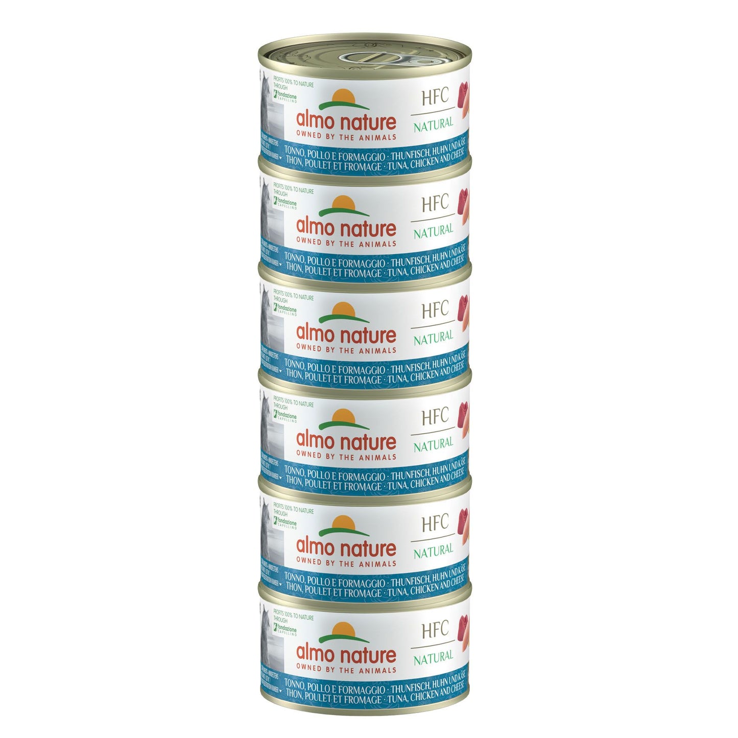 Almo HFC Natural Thunfis&Huhn&Käse 6x70g MEGAPACK