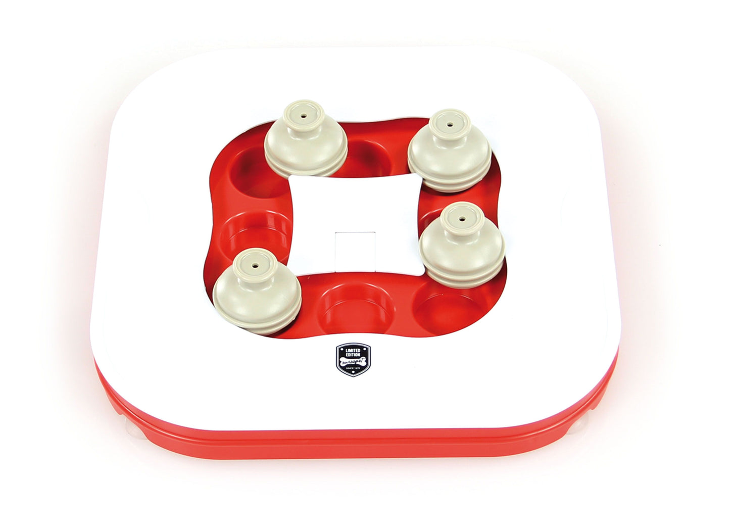 Cleverplay 3-in-1 Interactive Dog Toy 30x30x4cm Red/White/Grey