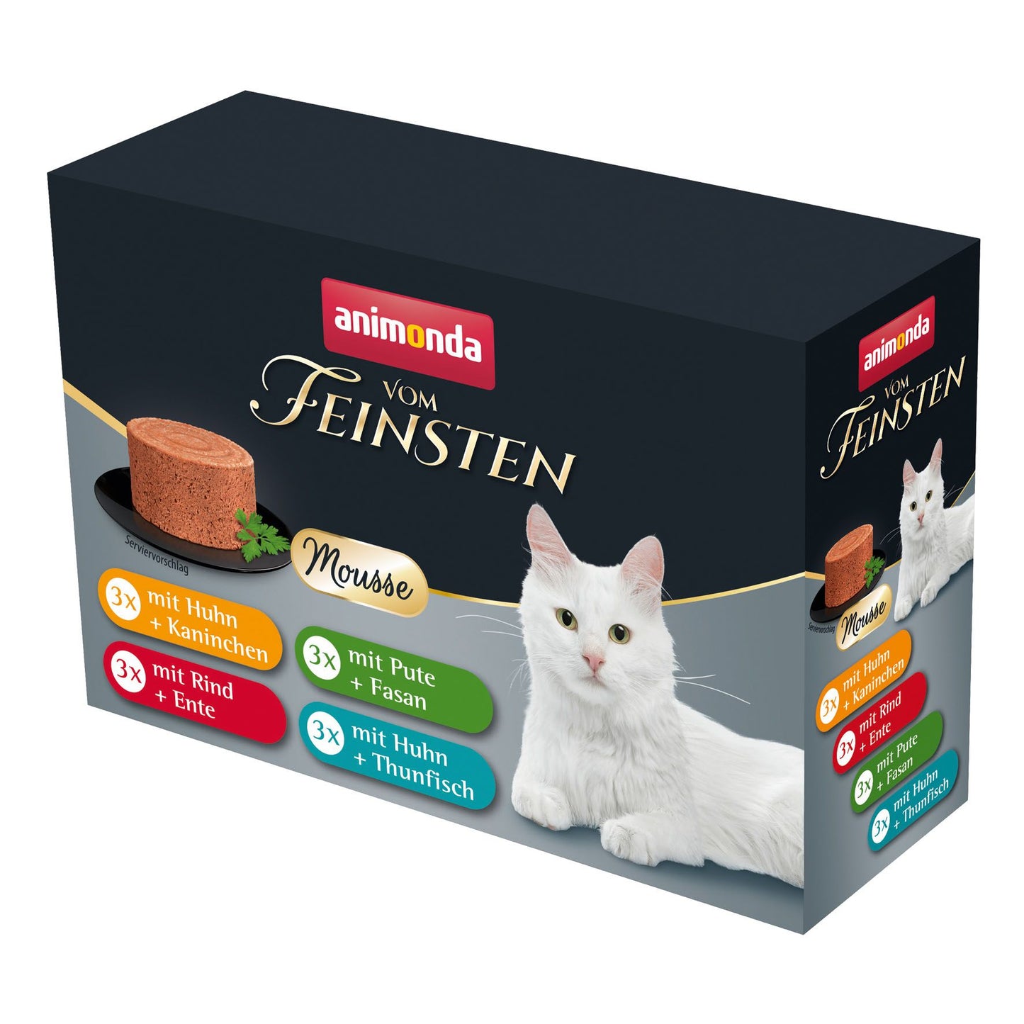 Vom Feinsten Ad. Mousse Mixpack 12x85g Animonda Alleinfuttermittel für Katzen
