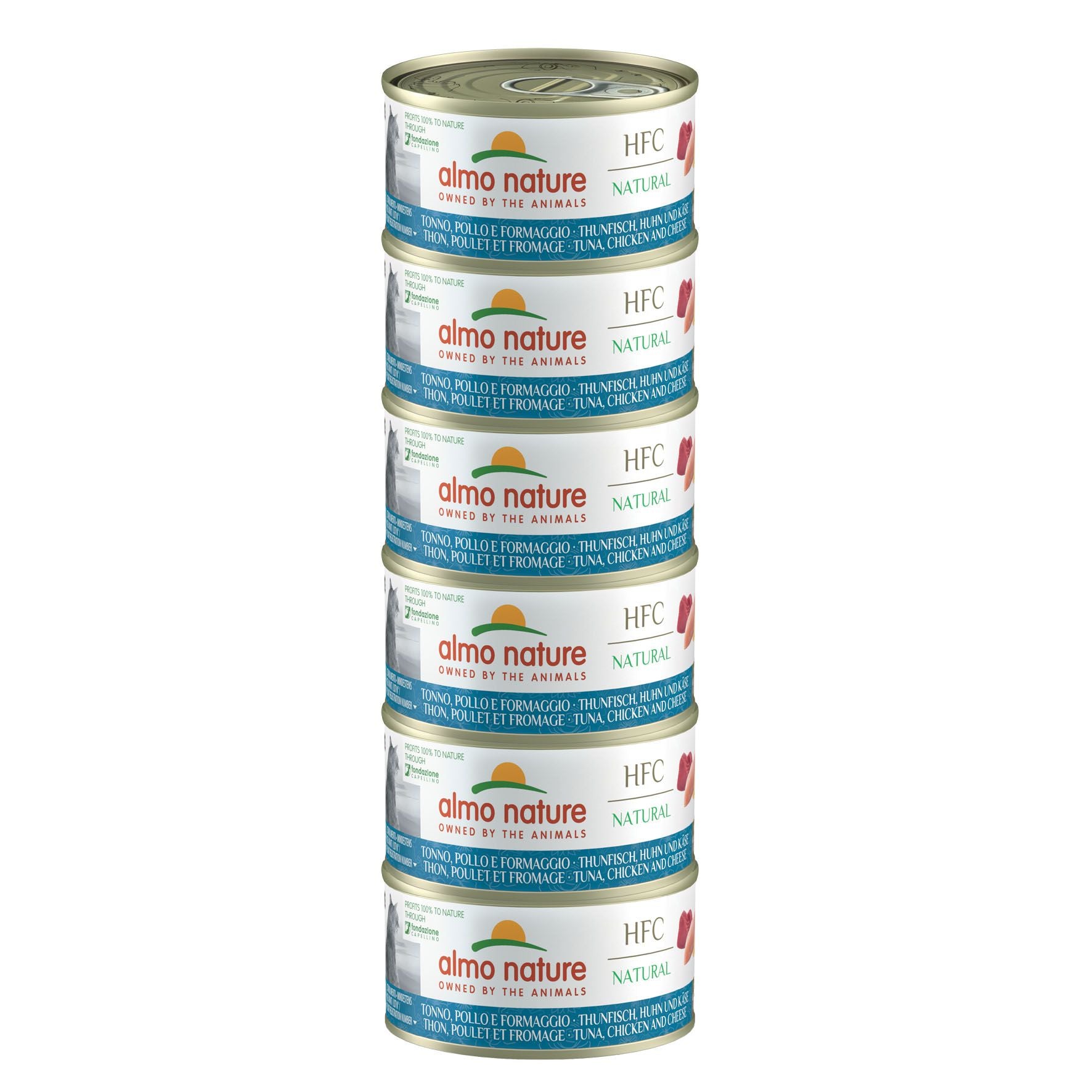 Almo HFC Natural Thunfis&Huhn&Käse 6x70g MEGAPACK