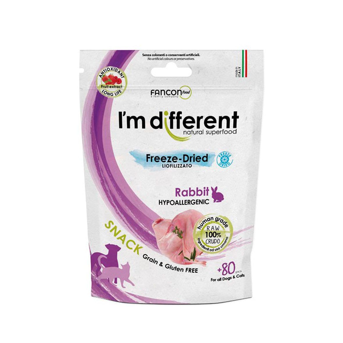 IM DIFFERENT Snack Treats Kaninchen 30g DOGS&CATS, Monoprotein, Grain Free