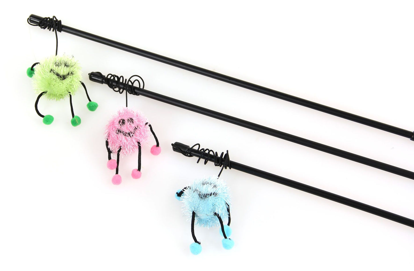 swisspet Katzenangel Smilies,L= ca.70cm mit Glöckchen, assortiert, mit Catnip