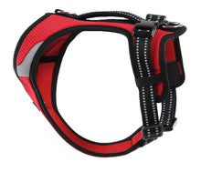 Hundegeschirr Lord, reflektierend M rot Hals=46cm/Brust=60-75cm/RückenLänge=22cm