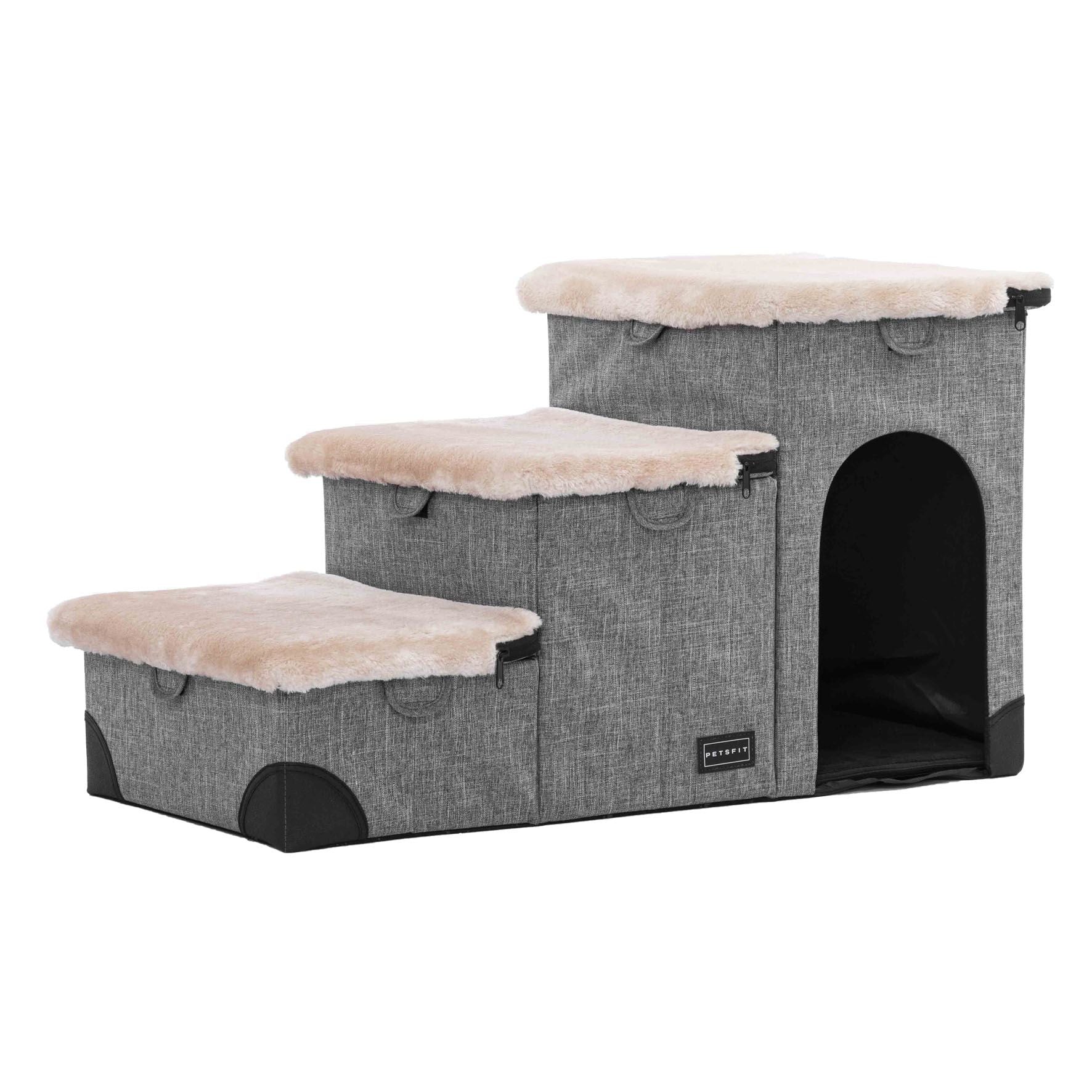 Petsfit K.&Hundetreppe Filou, L, grau 72x40x43cm