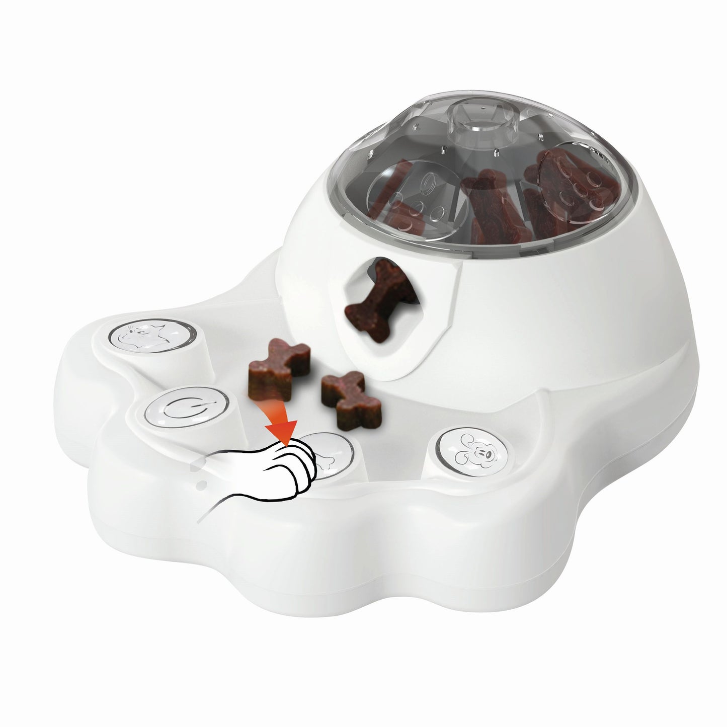 Hundespielzeug Cleverplay Step & Snack 30x25.3x14cm weiss, inklusiv Batterien