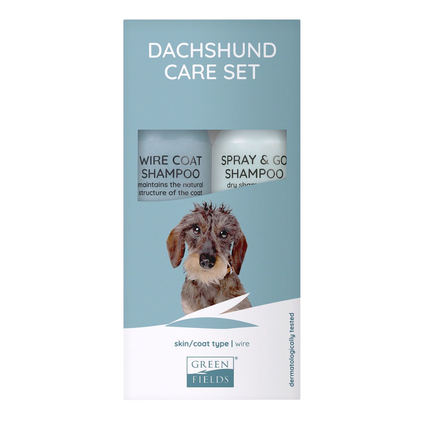 Dog Dachshund / Dackel Care Set 2x 270ml Greenfields, skin /coat type / wire