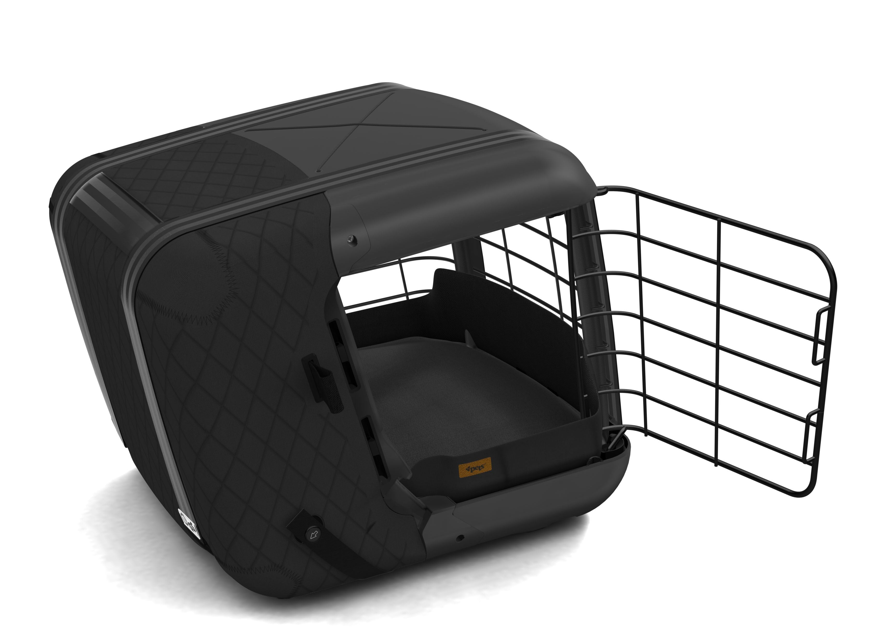 4pets Autobox Caree Black Series 46.5x47.2x52cm,f. Hunde&Katze bis 15kg